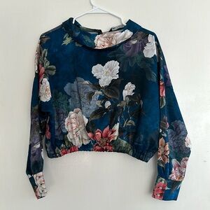 Dark blue flower shirt